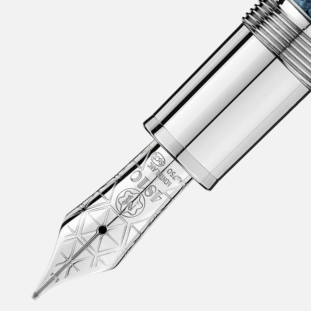 Montblanc Meisterstück Solitaire Blue Hour LeGrand Fountain Pen by Mont Blanc