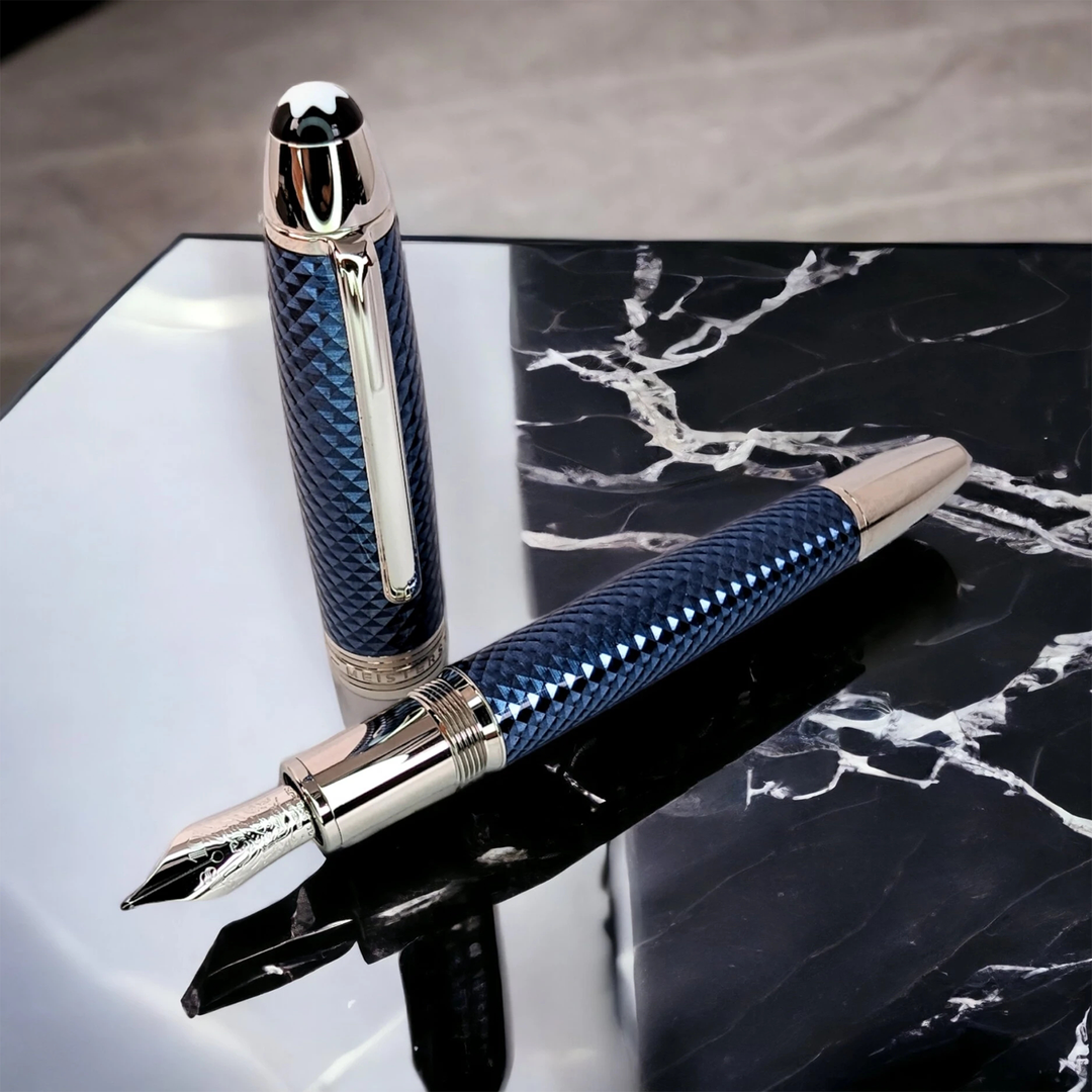 Montblanc Meisterstück Solitaire Blue Hour LeGrand Fountain Pen by Mont Blanc