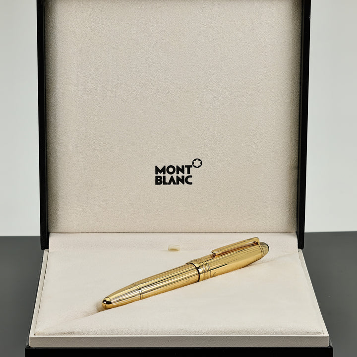 Montblanc Meisterstueck 146 Solitaire Pinstripe Gold Vermeil Fountain Pen