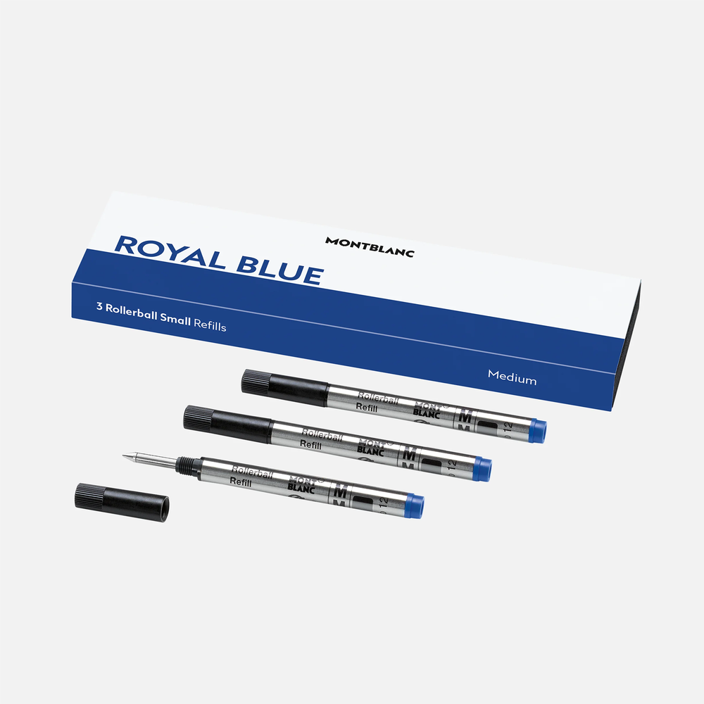 Montblanc 3pk Small Rollerball Refills in Royal Blue by Mont Blanc. Fits Meisterstück Hommage à W.A. Mozart pens.