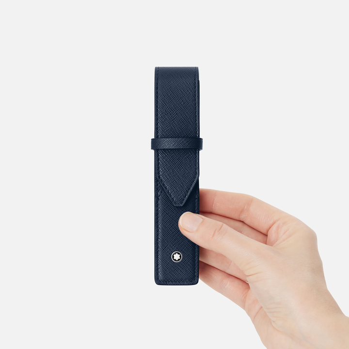 Montblanc Sartorial 1-Pen Pouch in Ink Blue by Mont Blanc