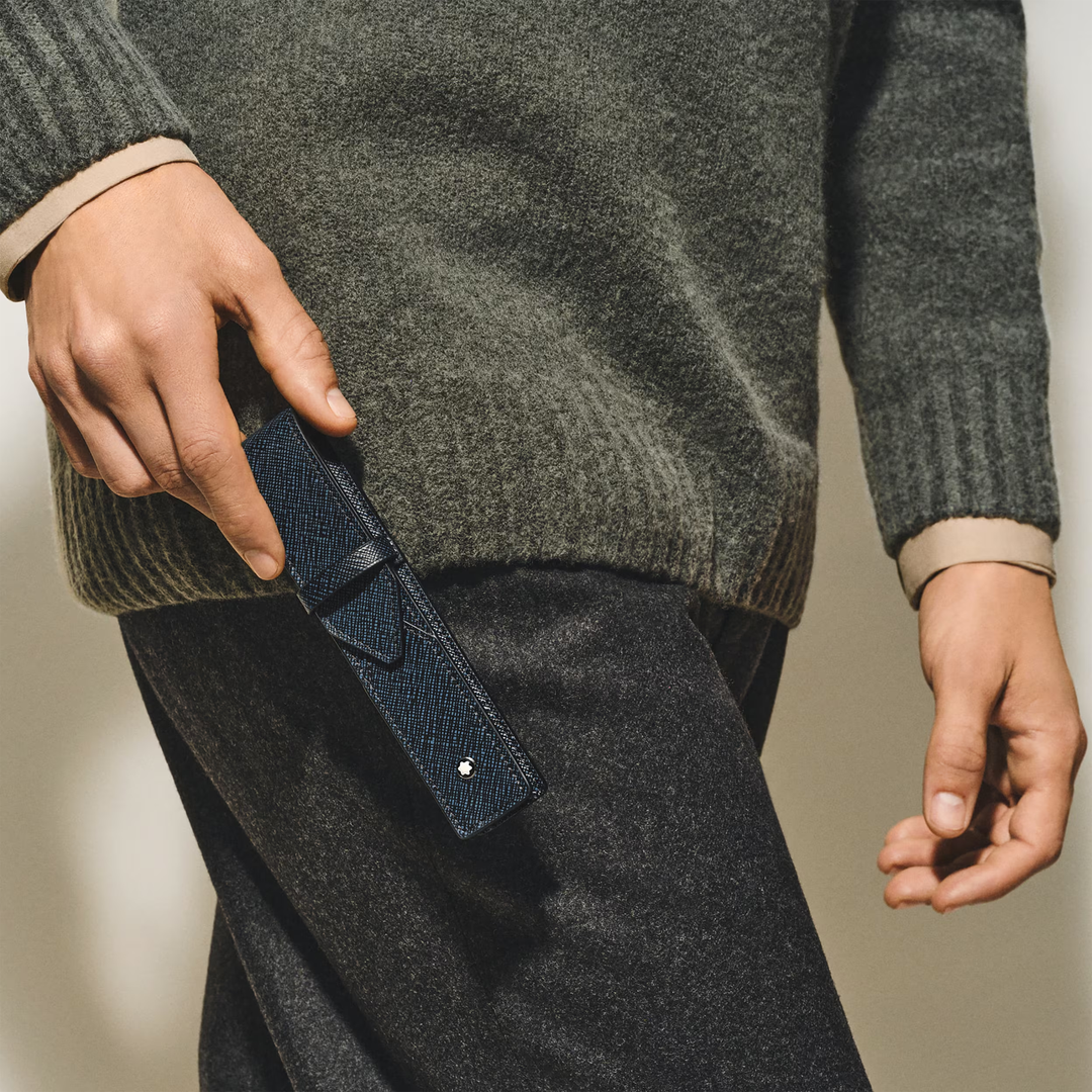Montblanc Sartorial 1-Pen Pouch - Tweed Blue