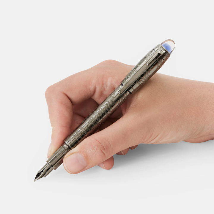 Montblanc Starwalker Space Blue Metal Fountain Pen by Mont Blanc
