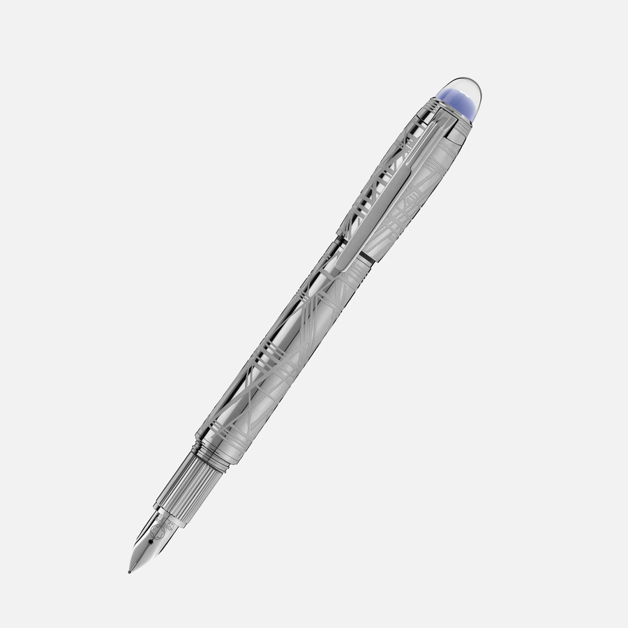 Montblanc Starwalker Space Blue Metal Fountain Pen by Mont Blanc