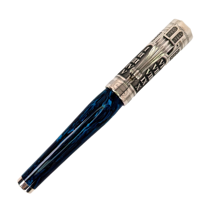 Montegrappa Ten Commandments Blue / Sterling Silver - Rollerball