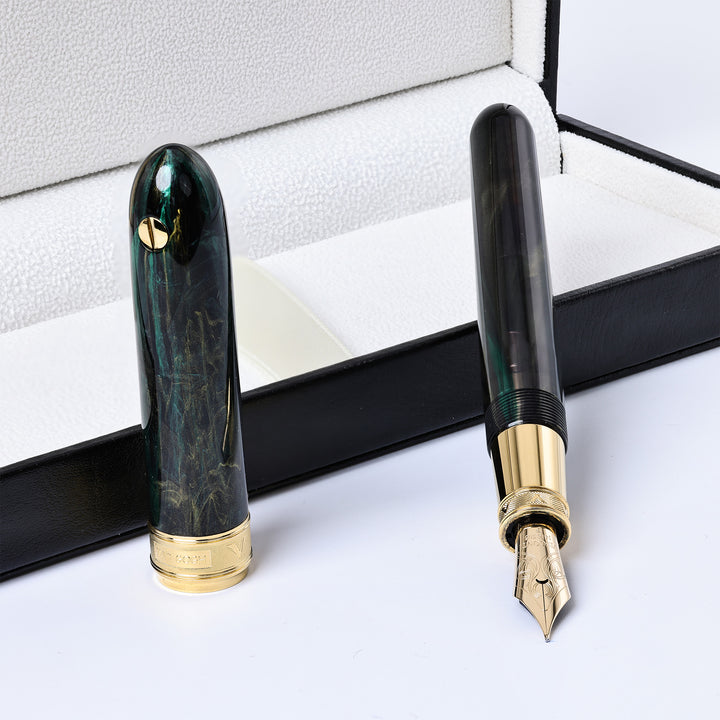 Visconti Van Gogh Maxi Green and Gold Fountai Pen