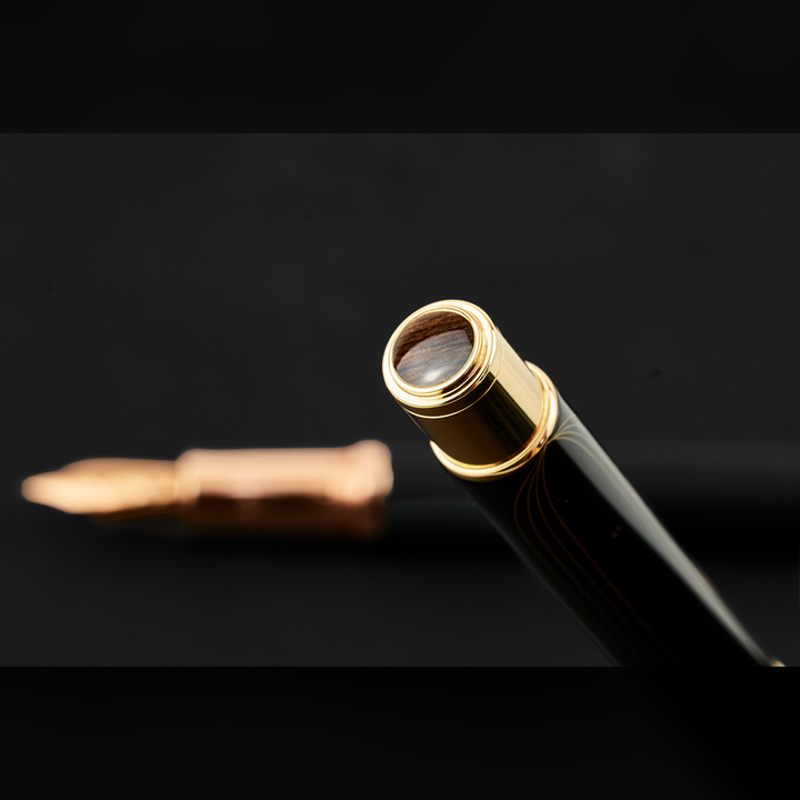 Maybach The Peak I Flow Lines Lustrous Midnight Black Gold - Fountain Pen