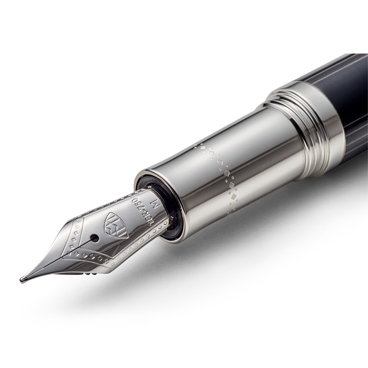 Maybach The Peak I Flow Lines Lustr Midnight Black Platinum - Fountain Pen