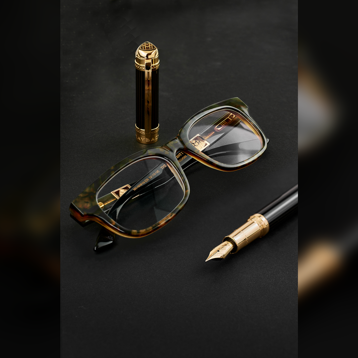 Maybach The Peak I Flow Lines Lustrous Midnight Black Gold - Fountain Pen