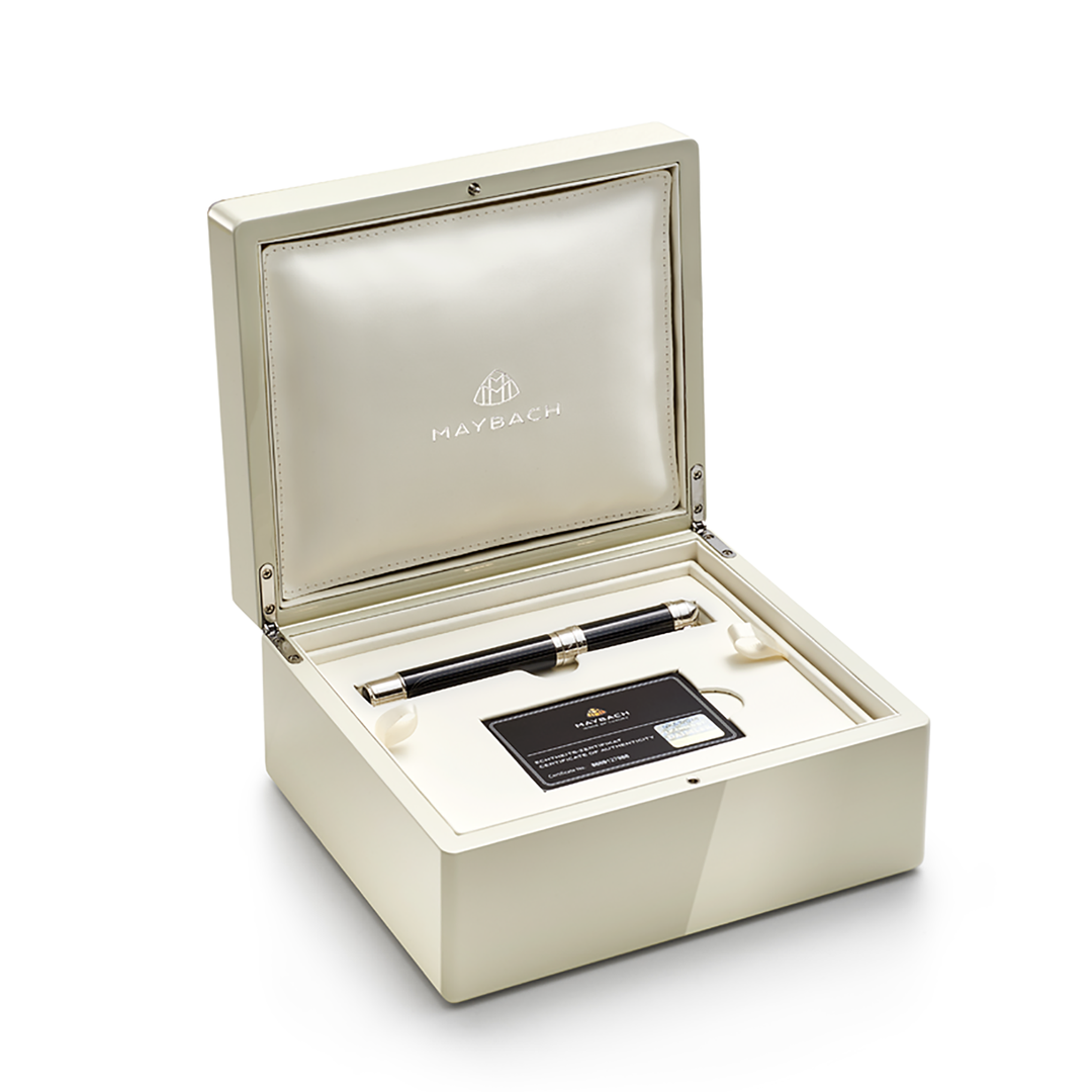 Maybach The Peak I Flow Lines Lustr Midnight Black Platinum - Fountain Pen