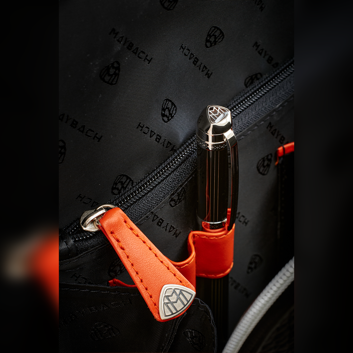 Maybach The Peak I Flow Lines Lustr Midnight Black Platinum - Fountain Pen