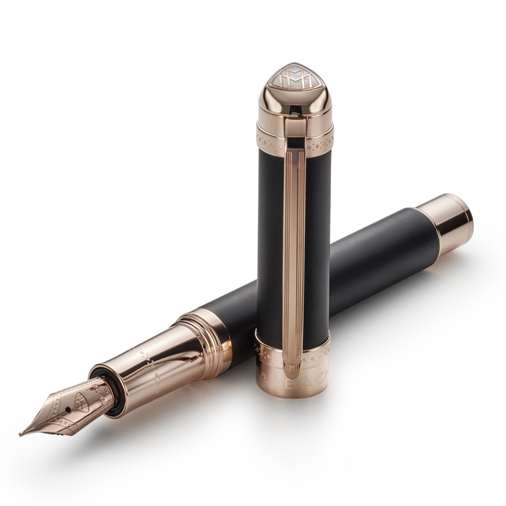 Maybach The Peak I Volcanic Black Rose Gold - Fountain Pen