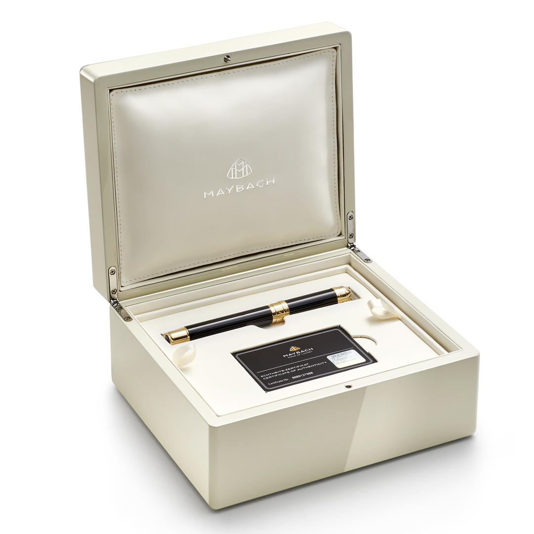 Maybach The Peak I Flow Lines Lustrous Midnight Black Gold - Fountain Pen