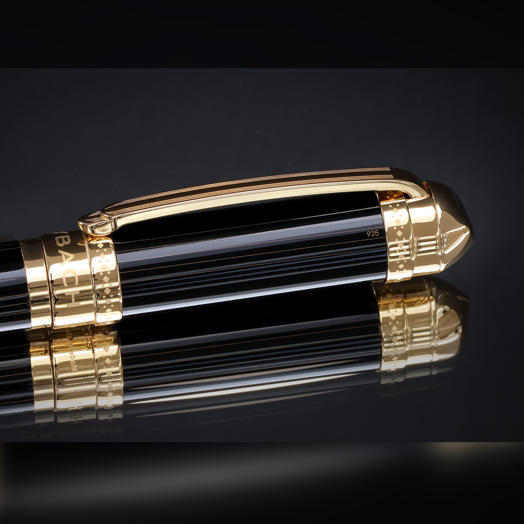 Maybach The Peak I Flow Lines Lustrous Midnight Black Gold - Fountain Pen