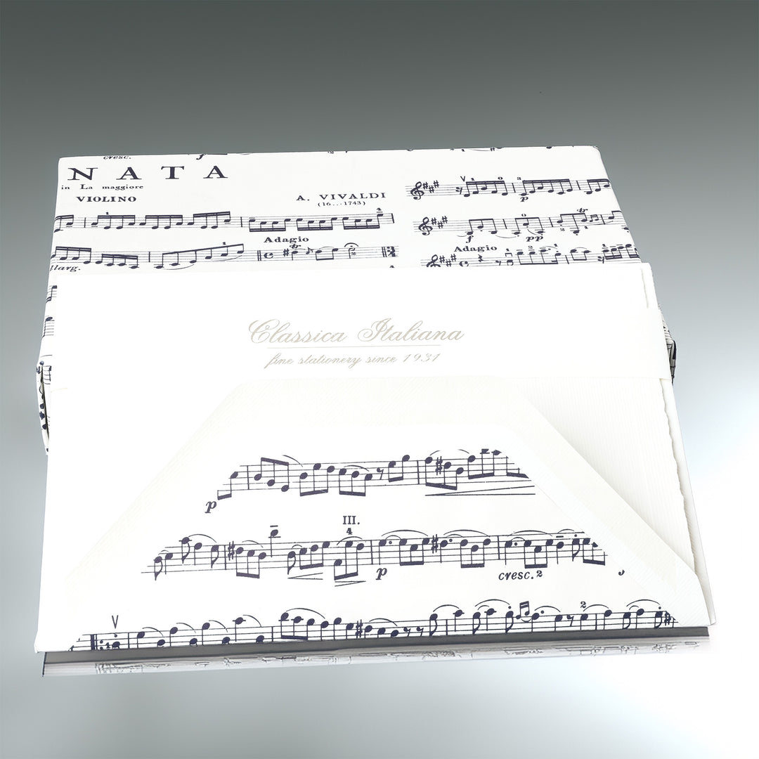 Music Notecards 4.25"  x 6.5" (10ct.) | Rossi 1931 Italian Stationery