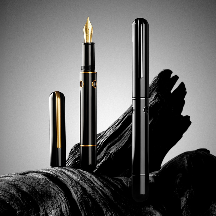 Nahvalur Nautilus Cephalopod Black Ebonite - Fountain Pen