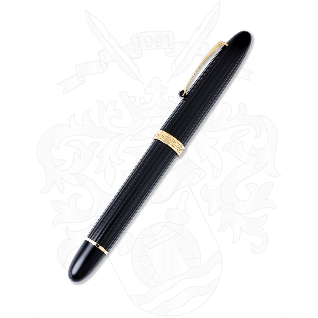 Omas Ogiva Black With Gold Trim Fountain Pen