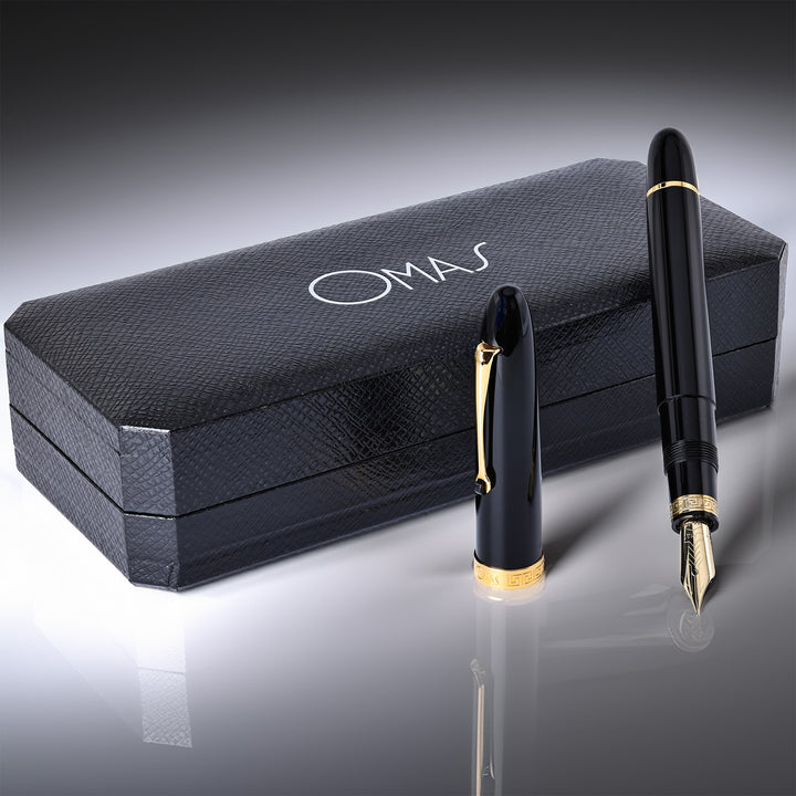 Omas Ogiva Black With Gold Trim Fountain Pen