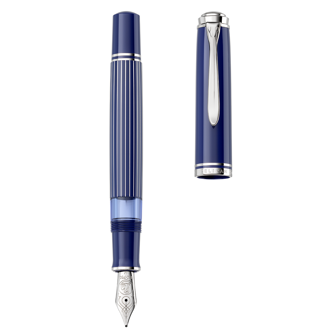 Pelikan M815 Metal Striped Blue - Fountain Pen