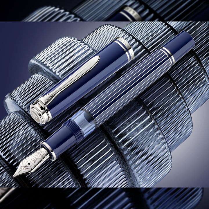 Pelikan M815 Metal Striped Blue - Fountain Pen