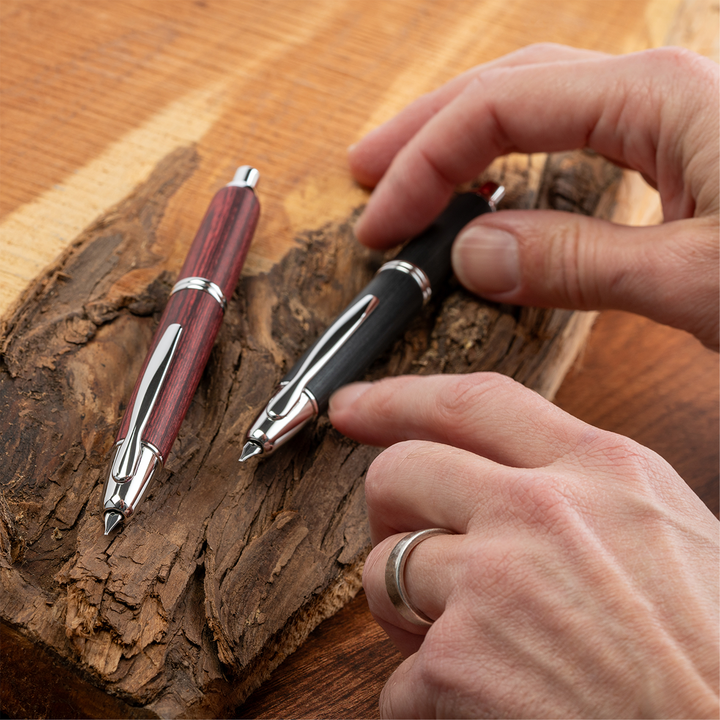 Pilot Vanishing Point Black Birchwood - Fountain Pen