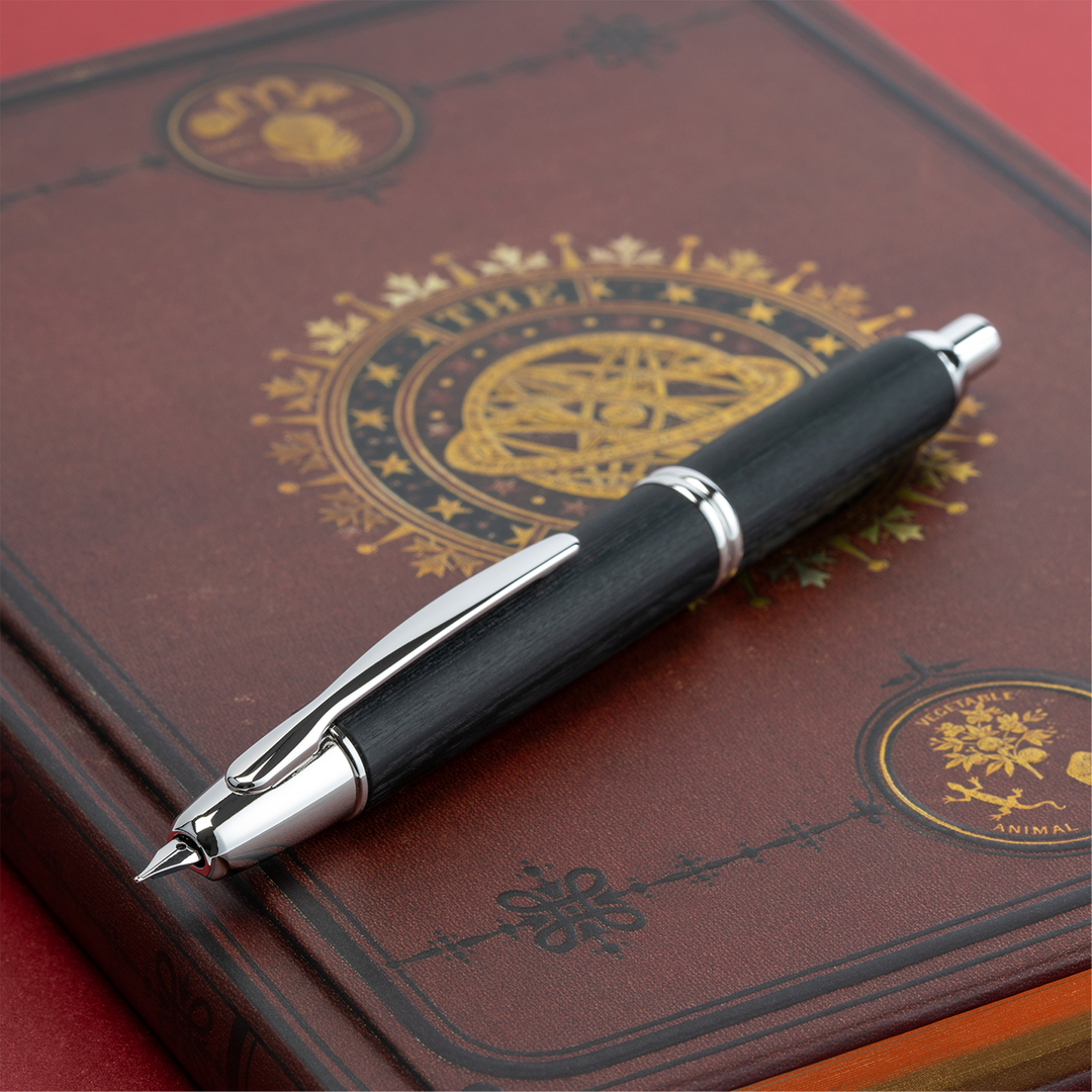 Pilot Vanishing Point Black Birchwood - Fountain Pen