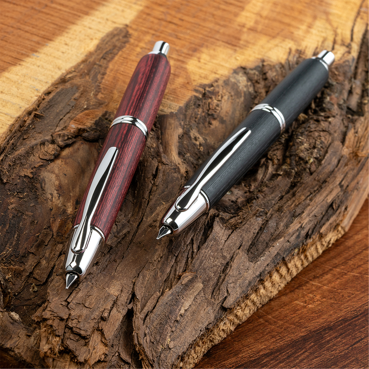Pilot Vanishing Point Black Birchwood - Fountain Pen