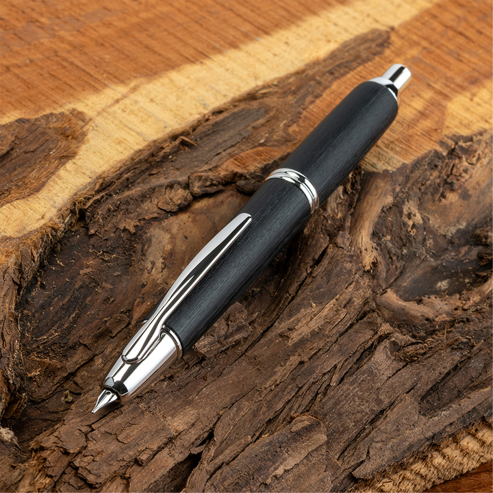 Pilot Vanishing Point Black Birchwood - Fountain Pen