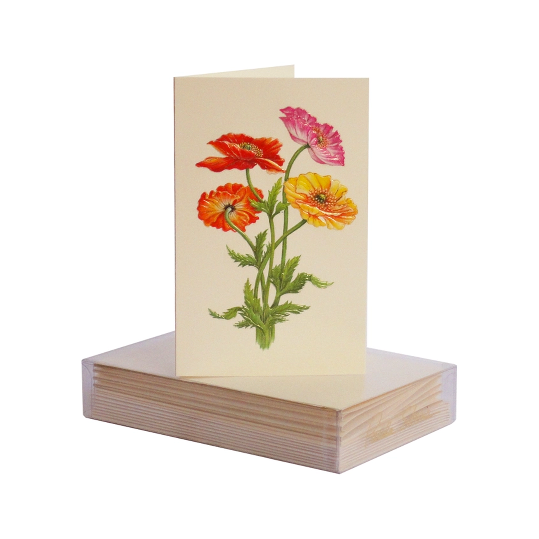 Colorful Poppies Mini Note Cards & Envelopes (8 ct.)