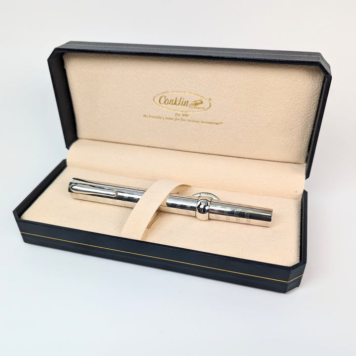 Conklin Silver Crescent Anniversary Edition Fountain Pen - Medium