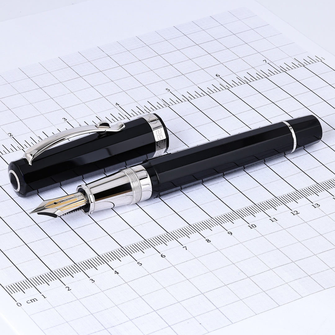 Omas Paragon Fashion Pen Black With Silver Trim