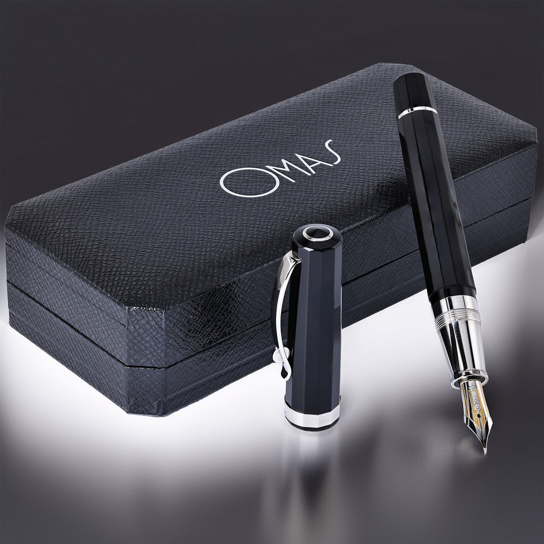 Omas Paragon Fashion Pen Black With Silver Trim