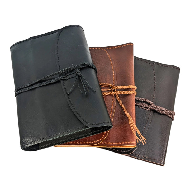 The Pleasure of Writing Leather Travel Journal with Tie and Bookmark