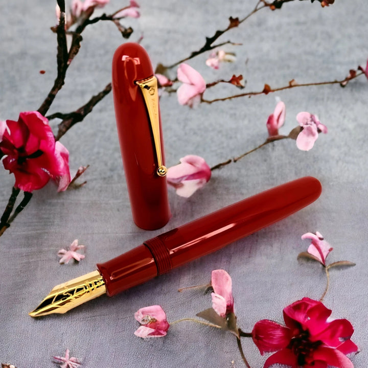 Namiki Emperor Urushi Fountain Pen - Vermillion