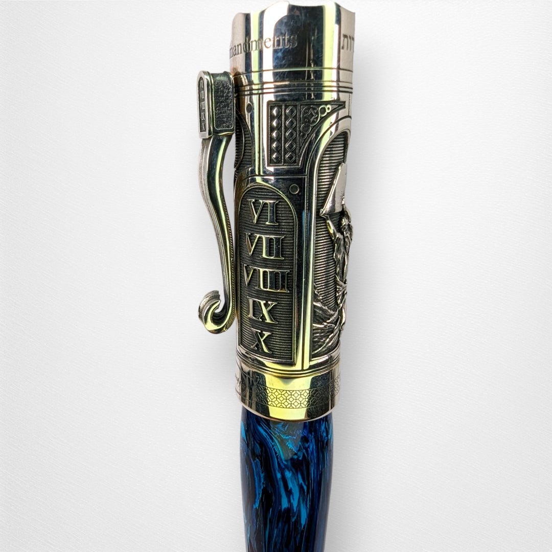 Montegrappa Ten Commandments Blue / Sterling Silver - Rollerball