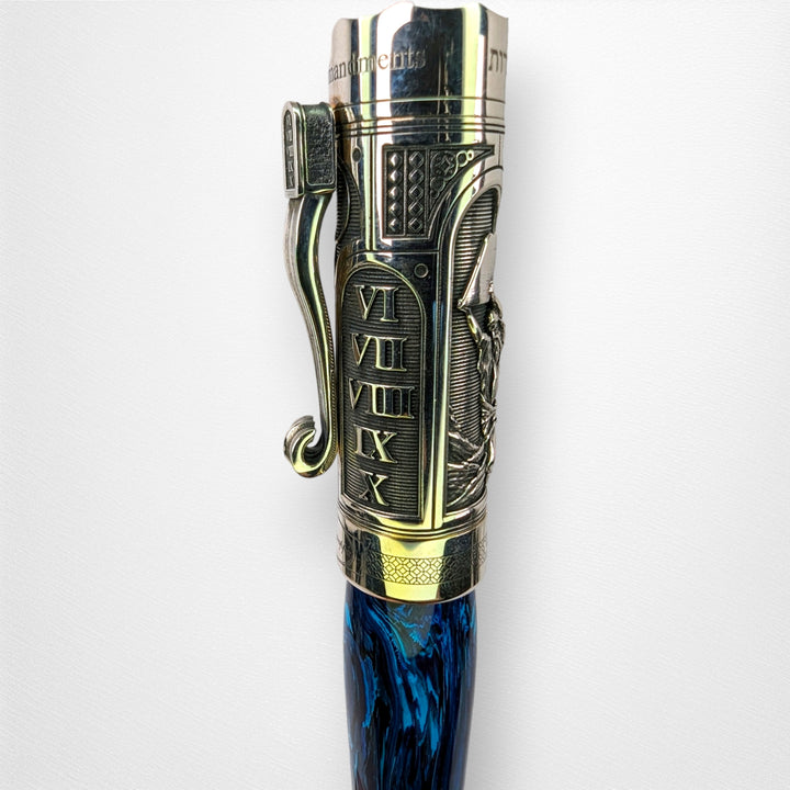Montegrappa Ten Commandments Blue / Sterling Silver - Rollerball