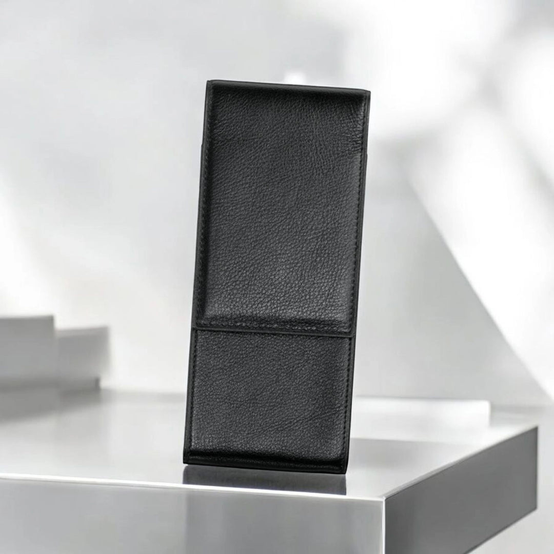 LAMY Grained Black Leather 3 Pen Case