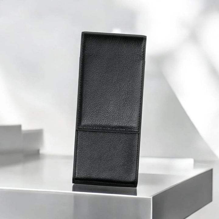 LAMY Grained Black Leather 3 Pen Case
