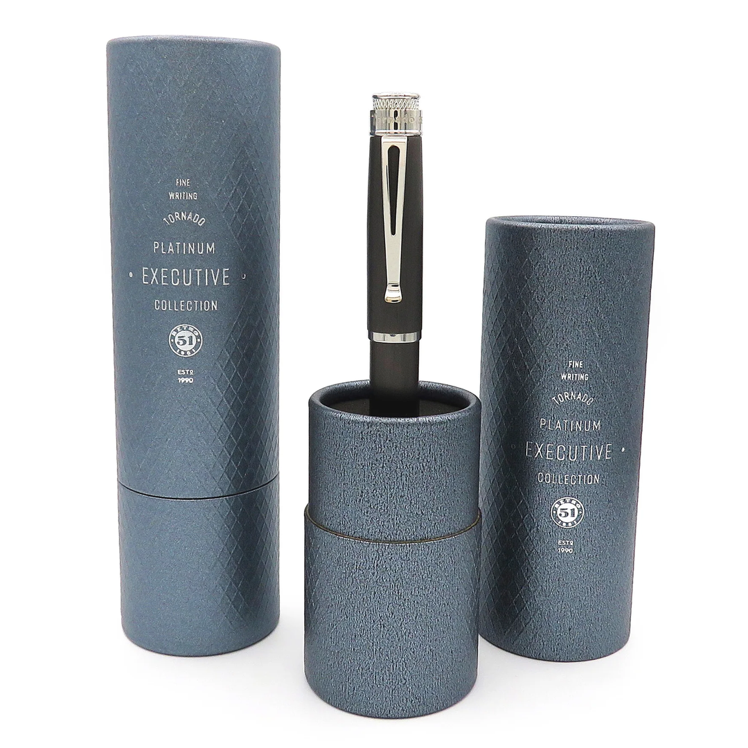 Retro 51 Tornado™ Platinum Executive - Black Nickel Fountain Pen