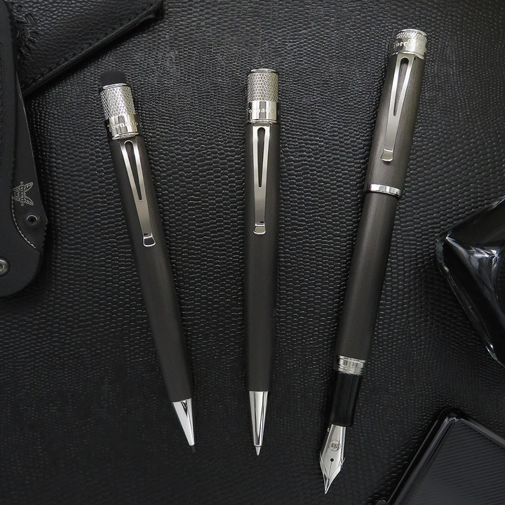 Retro 51 Tornado™ Platinum Executive - Black Nickel Fountain Pen