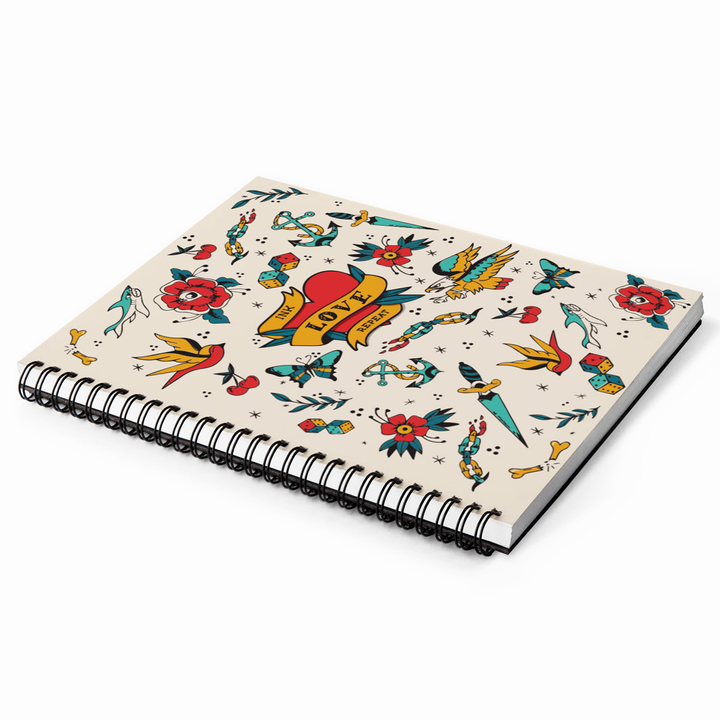 Retro 51 Ink-Love-Repeat Medium Spiral Sketchbook