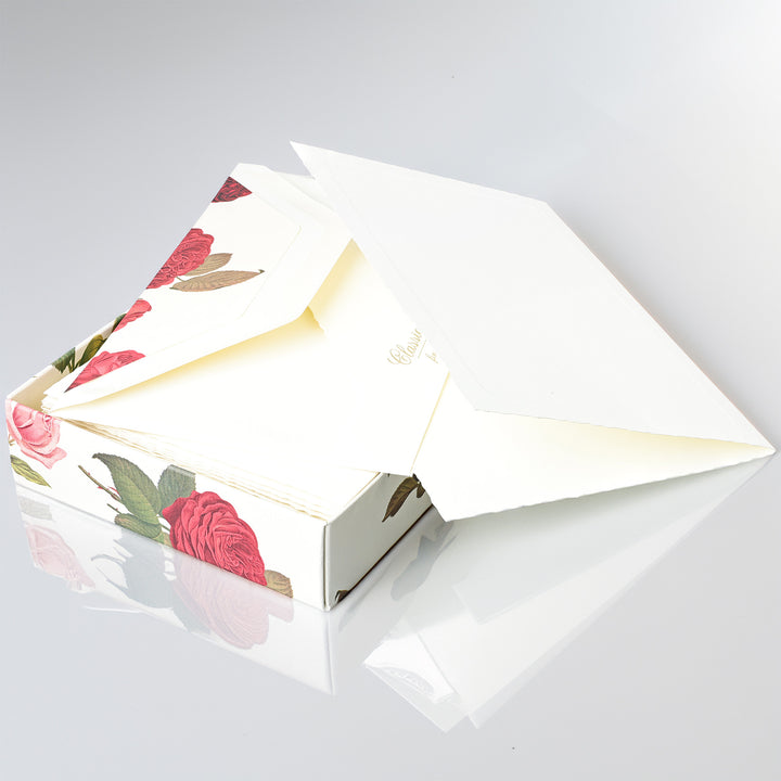 Rose Notecards 4.25"  x 6.5" (10ct.) | Rossi 1931 Italian Stationery