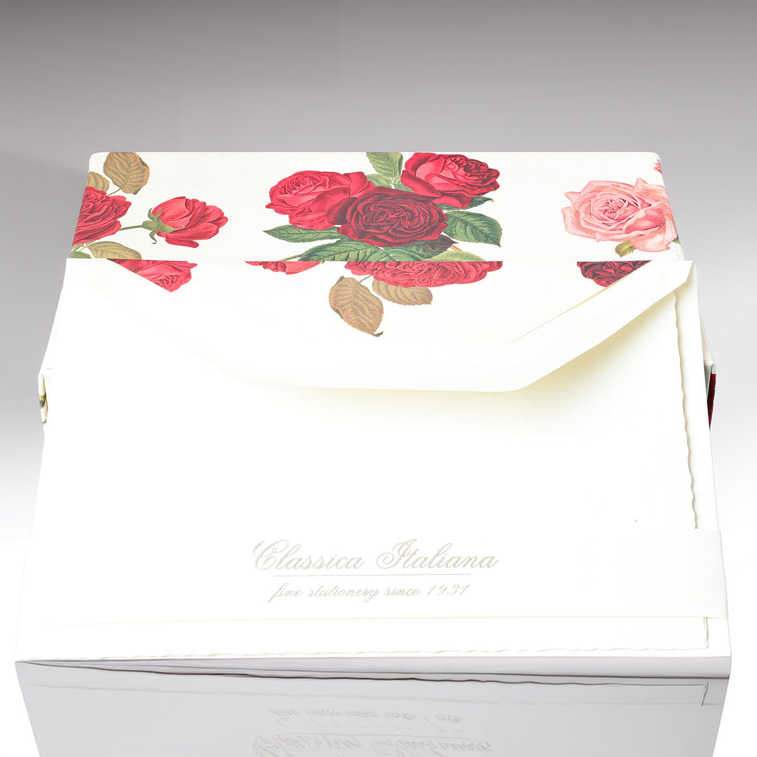 Rose Notecards 4.25"  x 6.5" (10ct.) | Rossi 1931 Italian Stationery