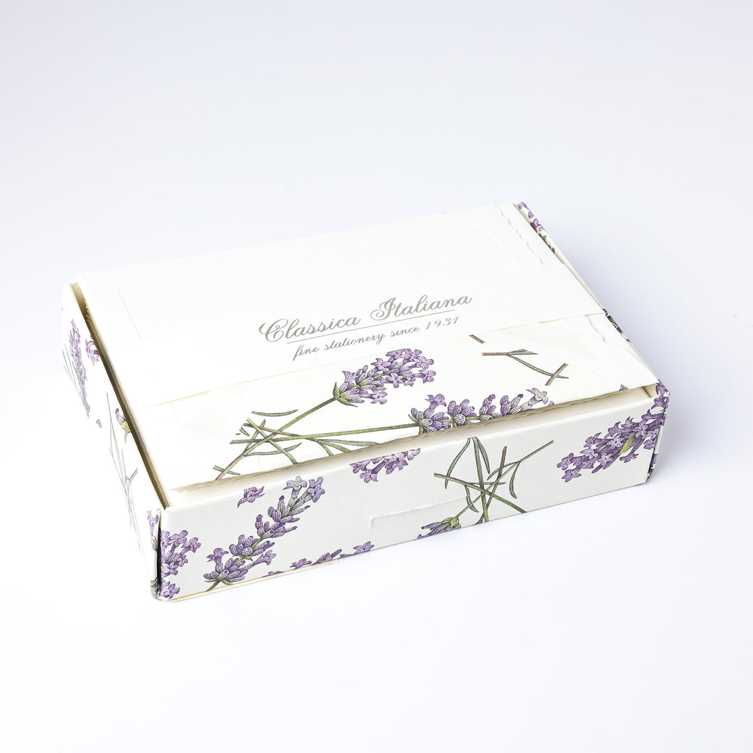 Lavender Folded cards and Envelopes 4.5”x 6.7” (10ct.) | Rossi 1931 Italian Stationery