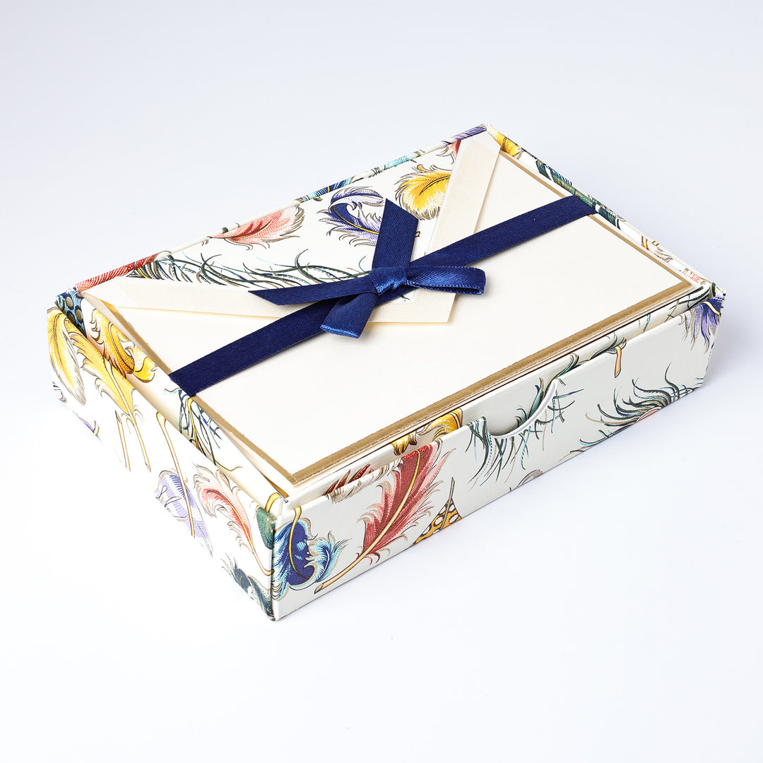 Feather Folded Cards & Lined Envelopes 4.10" x 6.30" (10ct.) | Rossi 1931 Italian Stationery