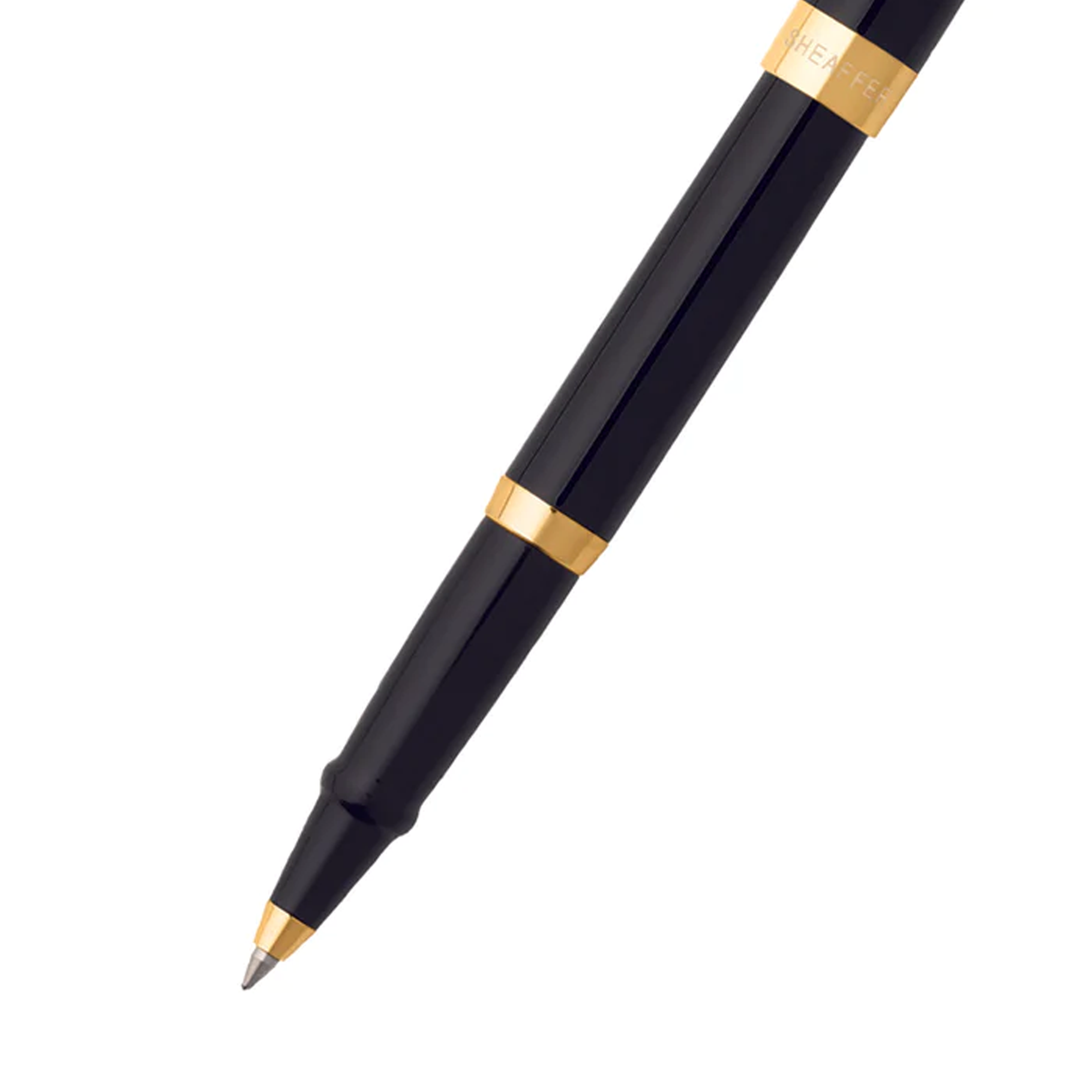 Sheaffer Sagaris Glossy Black Barrel Gold Trim Rollerball