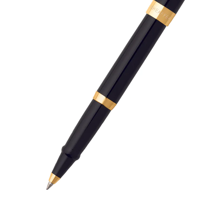 Sheaffer Sagaris Glossy Black Barrel Gold Trim Rollerball