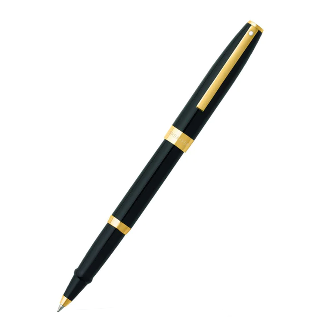 Sheaffer Sagaris Glossy Black Barrel Gold Trim Rollerball