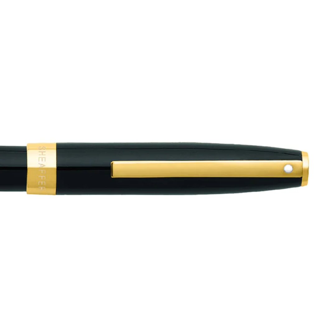 Sheaffer Sagaris Glossy Black Barrel Gold Trim Rollerball