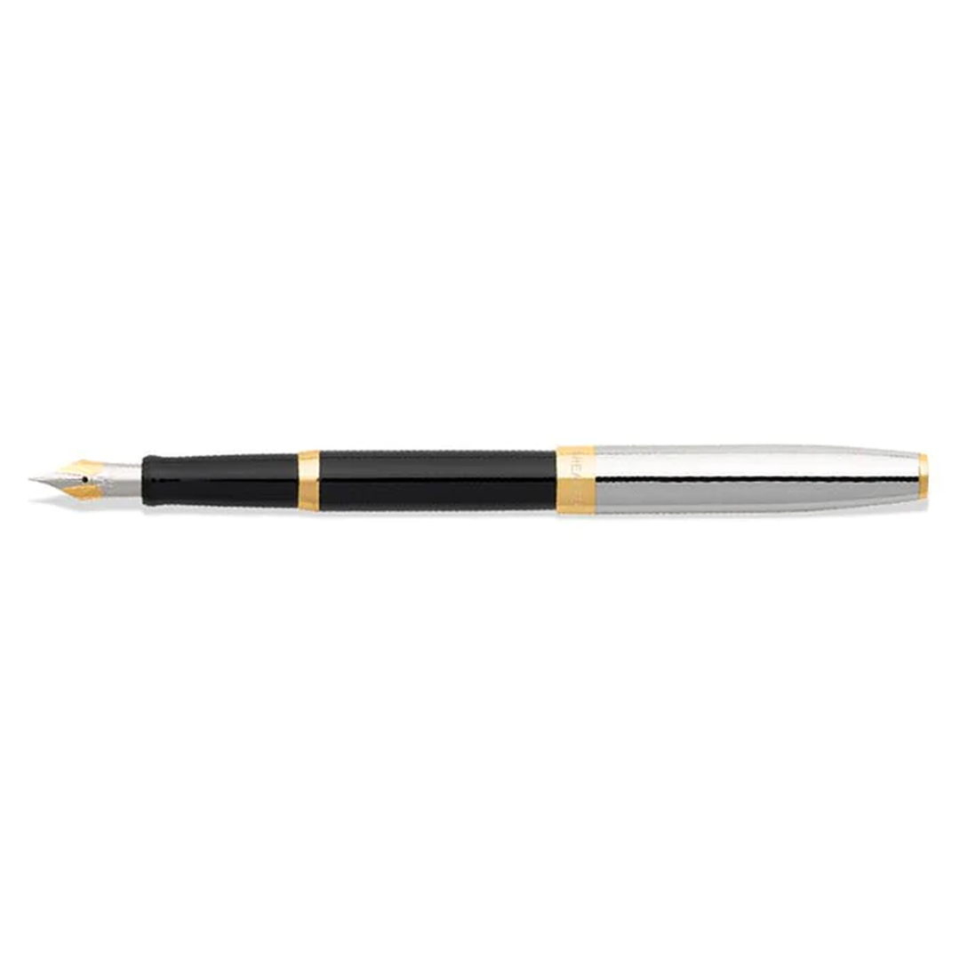 Sheaffer Sagaris Glossy Black Barrel Gold Trim Fountain Pen